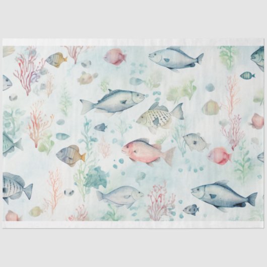 Papier Mousseline Conception de la série Sea 7 (Recto)