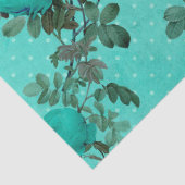 Papier Mousseline Conception de la série turquoise florale délabrée (Détail)