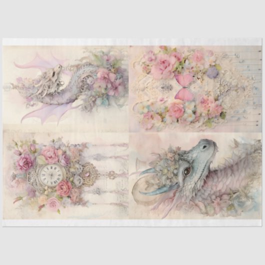 Papier Mousseline Conception de la série Victorian Dragon 8 (Recto)