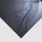 Papier Mousseline Conception de l'horloge bleue Abstraite (Détail)