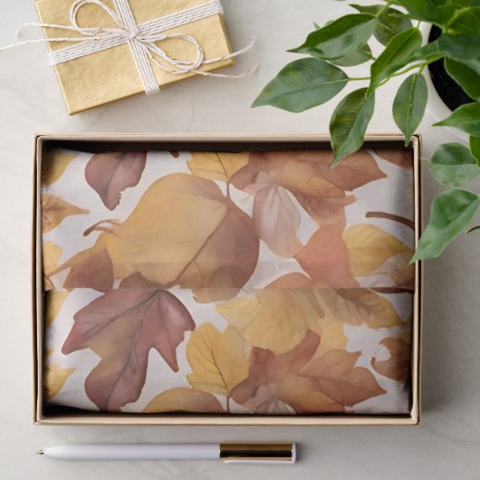 Papier Mousseline Conception de motif de couleurs aux tons feuillus  (Cadeau)