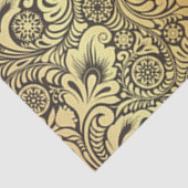 Papier Mousseline Conception de Motif de fleurs d'or (Détail)