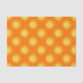 Papier Mousseline Conception de motif de soleil sur orange (Recto)