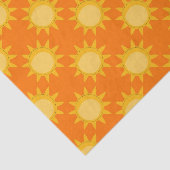 Papier Mousseline Conception de motif de soleil sur orange (Détail)