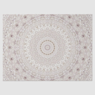 Papier Mousseline Conception de motif mandala beige et taupe