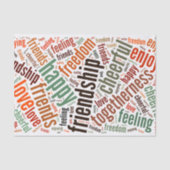 Papier Mousseline Conception de mots positifs (Recto)