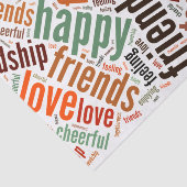 Papier Mousseline Conception de mots positifs (Détail)