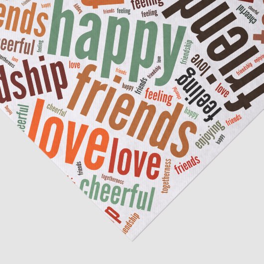 Papier Mousseline Conception de mots positifs (Détail)