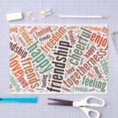 Papier Mousseline Conception de mots positifs (Artisanat)