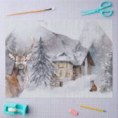 Papier Mousseline Conception de Noël hivernal 1 (Artisanat)