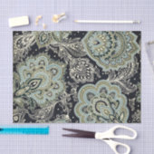 Papier Mousseline Conception de Paisley dans les tons bleu et vert (Artisanat)