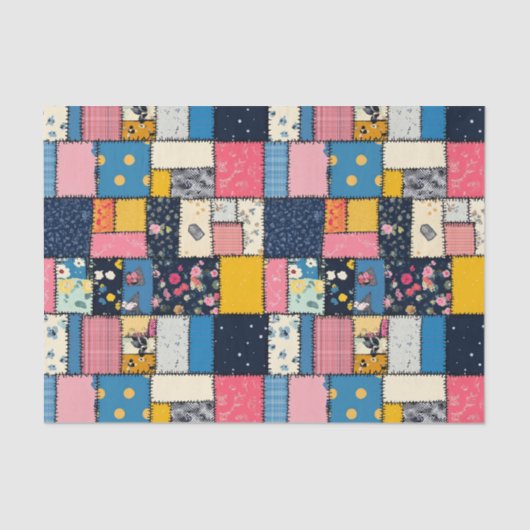 Papier Mousseline Conception de Patchwork adorable, Motif Joueur (Recto)