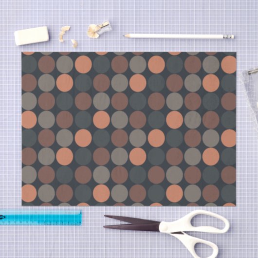 Papier Mousseline Conception de points de cercle géométrique de terr (Artisanat)