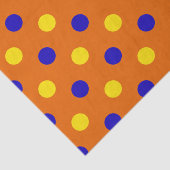 Papier Mousseline Conception de points noirs Orange Bleu Jaune (Détail)