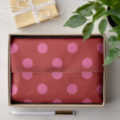 Papier Mousseline Conception de points rouges bordeaux roses (Cadeau)