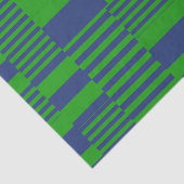 Papier Mousseline Conception de rayures patchwork bleu vert (Détail)