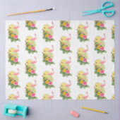 Papier Mousseline Conception de série de Flamants roses tropicaux 11 (Artisanat)