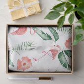 Papier Mousseline Conception de série de Flamants roses tropicaux 17 (Cadeau)