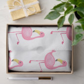 Papier Mousseline Conception de série de Flamants roses tropicaux 7 (Cadeau)
