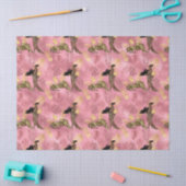 Papier Mousseline Conception de série Leopard rose et or 7 (Artisanat)