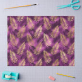 Papier Mousseline Conception de série Leopard violet et or 9 (Artisanat)