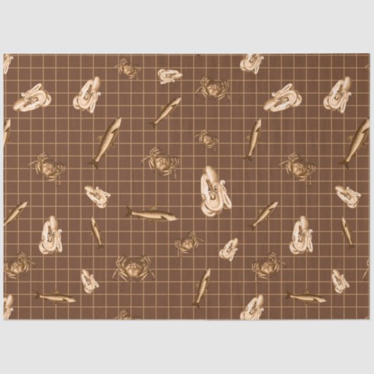 Papier Mousseline Conception de série Nautique foncée 3 (Recto)