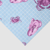 Papier Mousseline Conception de série nautique rose et bleu 15 (Détail)