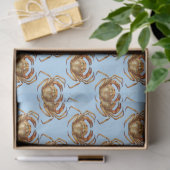 Papier Mousseline Conception de série Nautique rose et bleu 3 (Cadeau)