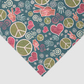 Papier Mousseline Conception de signe de pacifisme de hippie de (Détail)