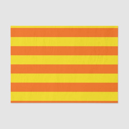 Papier Mousseline Conception des rayures orange et jaune (Recto)