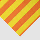 Papier Mousseline Conception des rayures orange et jaune (Détail)