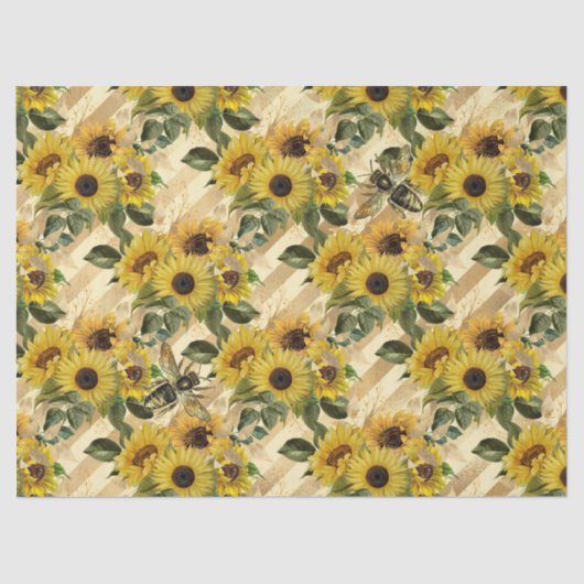 Papier Mousseline Conception des séries tournesol et abeille Neuf (Recto)