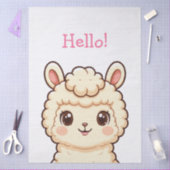 Papier Mousseline Conception d'illustration de lama mignon (Artisanat)