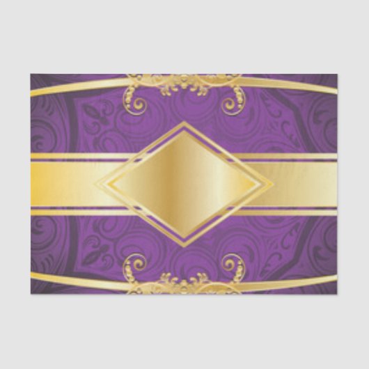 Papier Mousseline Conception d'impression de l'Motif Royal Purple &  (Recto)