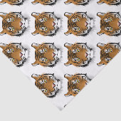 Papier Mousseline Conception d'impression de tête de tigre (Détail)