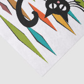 Papier Mousseline Conception du chat noir du milieu du siècle (Détail)