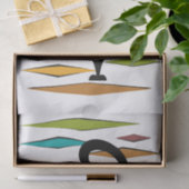 Papier Mousseline Conception du chat noir du milieu du siècle (Cadeau)