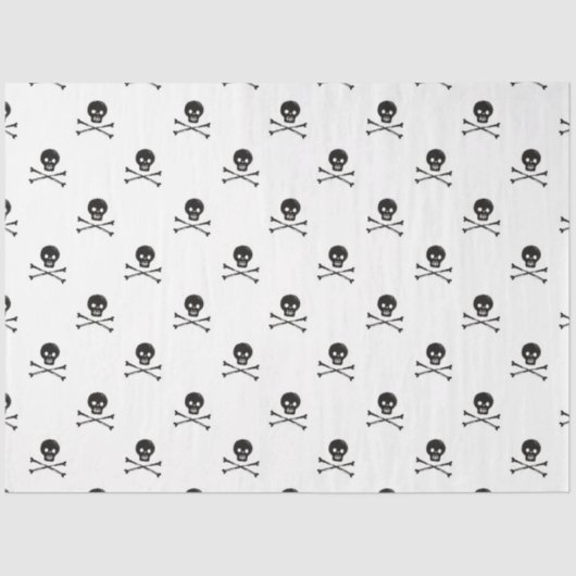 Papier Mousseline Conception du crâne et des os croisés (Recto)