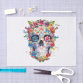 Papier Mousseline Conception du crâne floral (Artisanat)