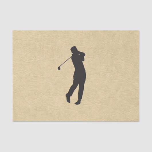Papier Mousseline Conception du golf en cuir tan (Recto)