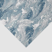 Papier Mousseline Conception du Motif d'onde japonais pour le papier (Détail)