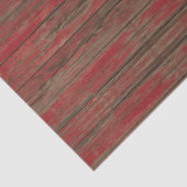 Papier Mousseline Conception en bois peint rouge Patiné rustique du  (Détail)