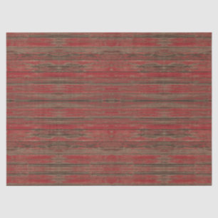 Papier Mousseline Conception en bois peint rouge Patiné rustique du