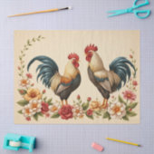 Papier Mousseline Conception Florale Coq (Artisanat)