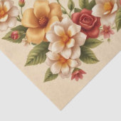 Papier Mousseline Conception Florale Coq (Détail)