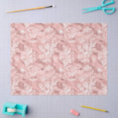 Papier Mousseline Conception florale ornée sur la découpe rose broyé (Artisanat)