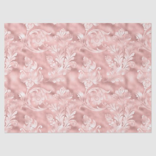 Papier Mousseline Conception florale ornée sur la découpe rose broyé (Recto)