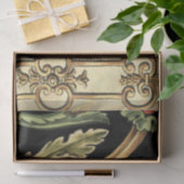 Papier Mousseline Conception florale ornementale avec les frontières (Cadeau)