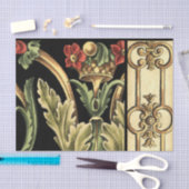 Papier Mousseline Conception florale ornementale avec les frontières (Artisanat)