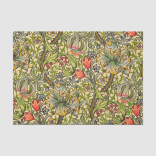 Papier Mousseline Conception florale vintage de lis d'or de William